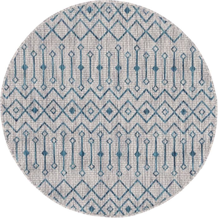 Gracie Oaks Kailani Blue/Gray Indoor/Outdoor Rug & Reviews Wayfair